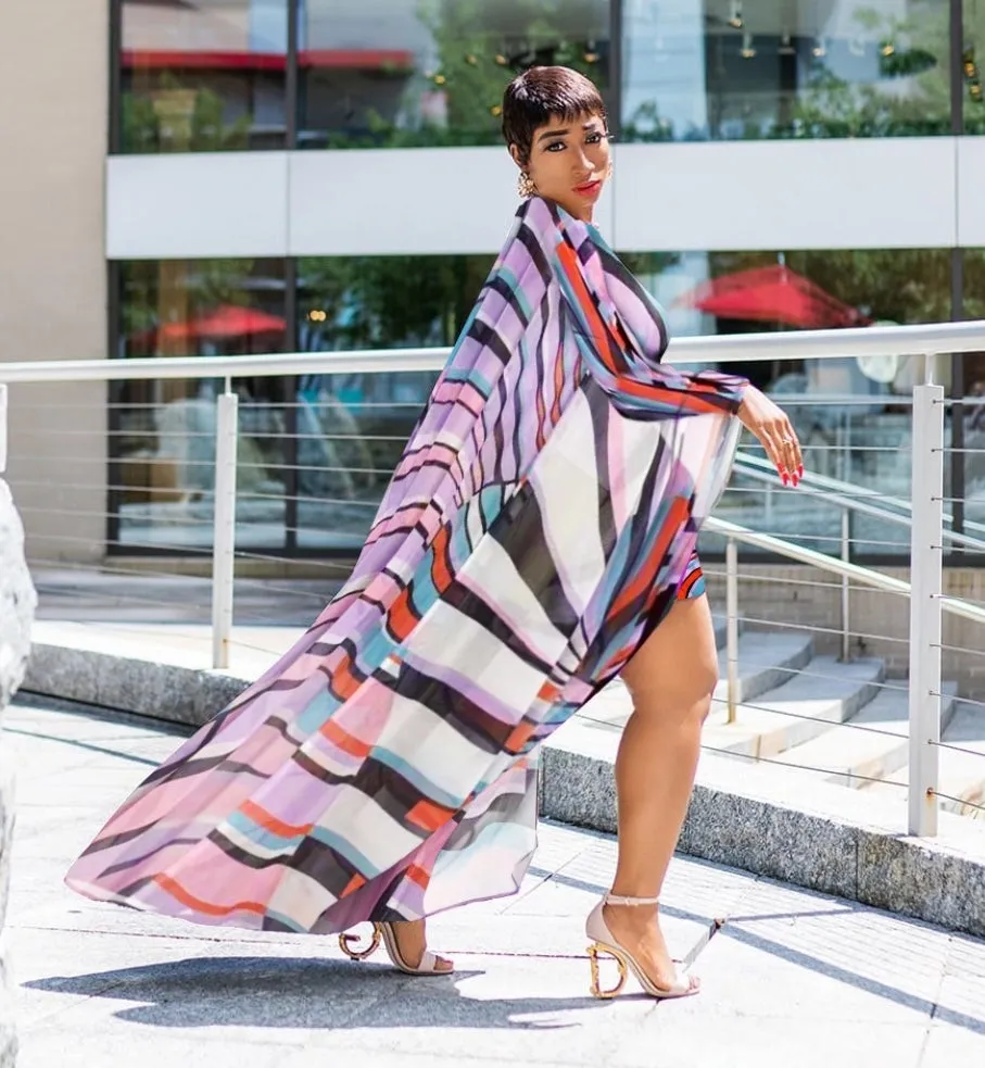 FINAL SALE! Rich BEAUTY- 2pc KIMONO TOP/SHORTS SET (CLEARANCE OUTLET! Final Sale/No Return/No Exchange!)