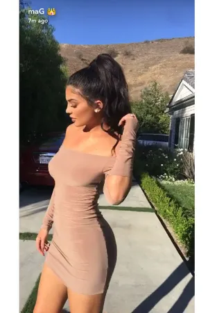 FINAL SALE-THE MYSTYLEMODE NUDE DOUBLE LINED OFF THE SHOULDER ELBOW CUT OUT MINI DRESS