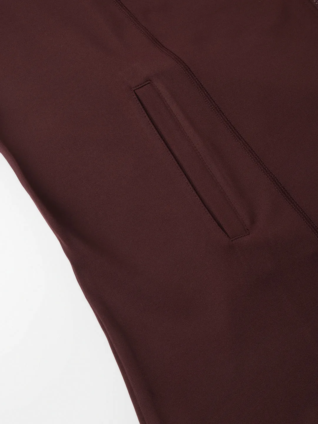 Fitkin Plus Size Roasted Brown Classic Training Jacket
