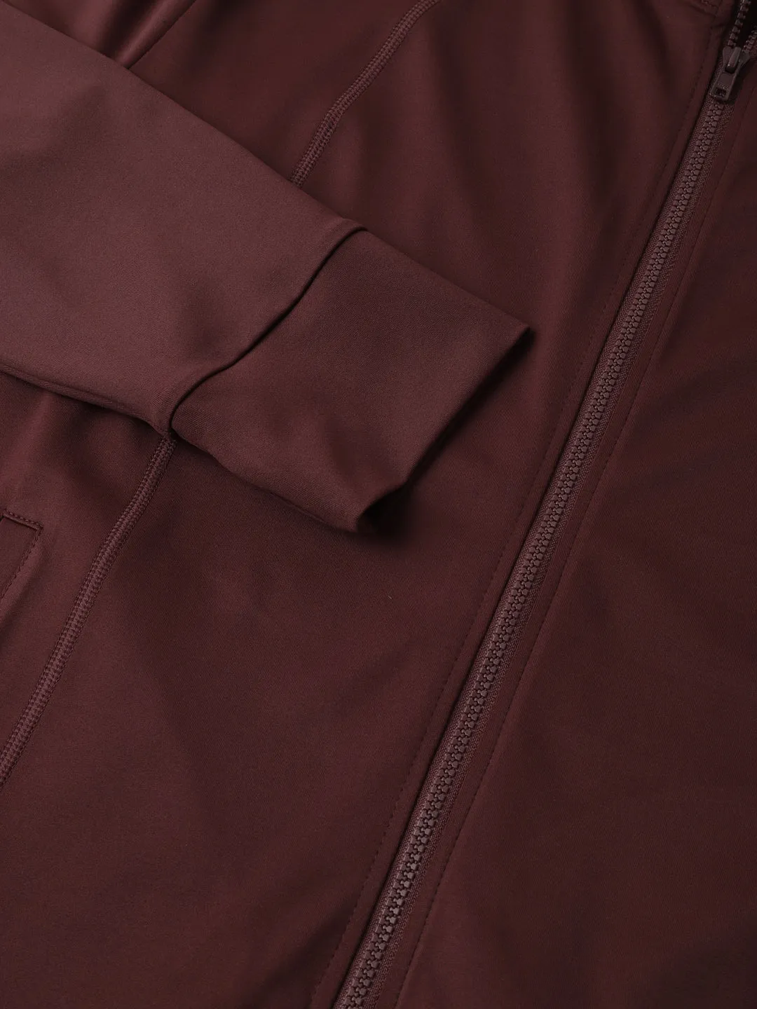 Fitkin Plus Size Roasted Brown Classic Training Jacket
