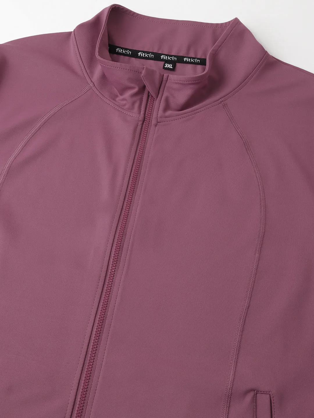 Fitkin Plus Size Roasted Mauve Classic Training Jacket
