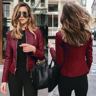 Fitted Faux Leather Nadia Jacket