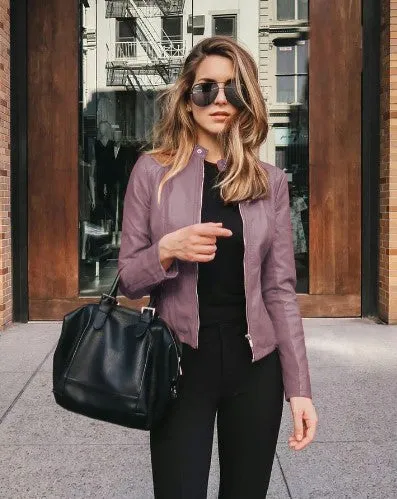 Fitted Faux Leather Nadia Jacket