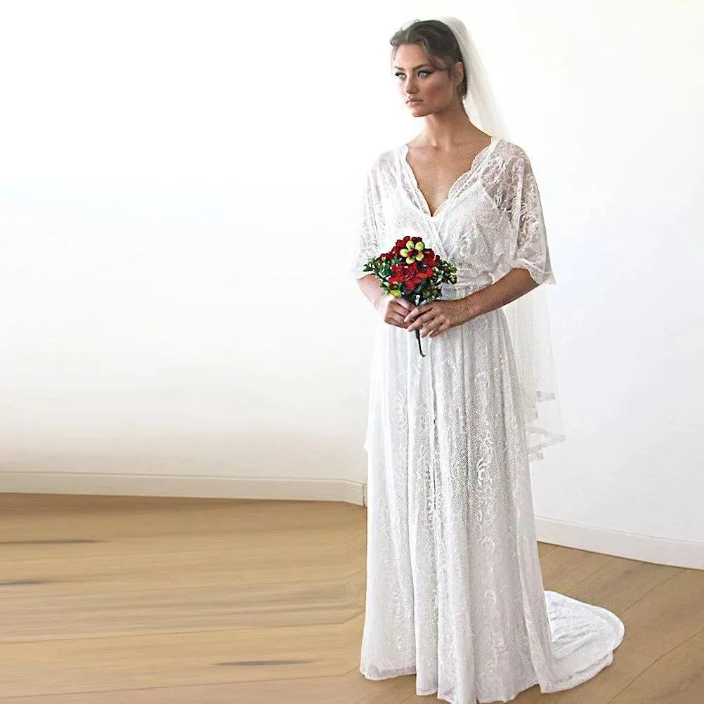 Floral Lace Sheer Dress #1165