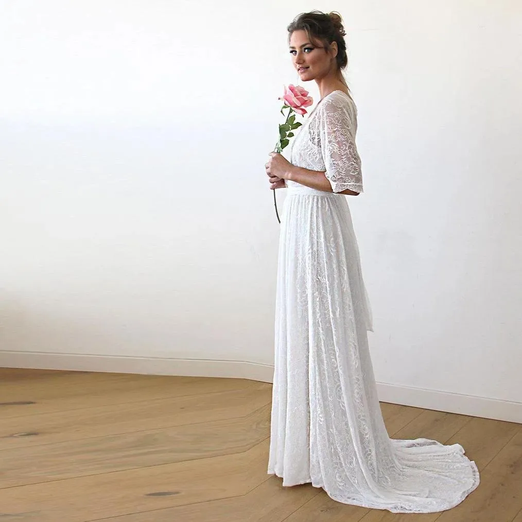 Floral Lace Sheer Dress #1165