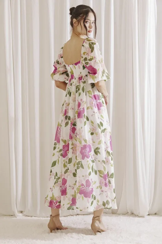 Floral Maxi Baby Doll Dress