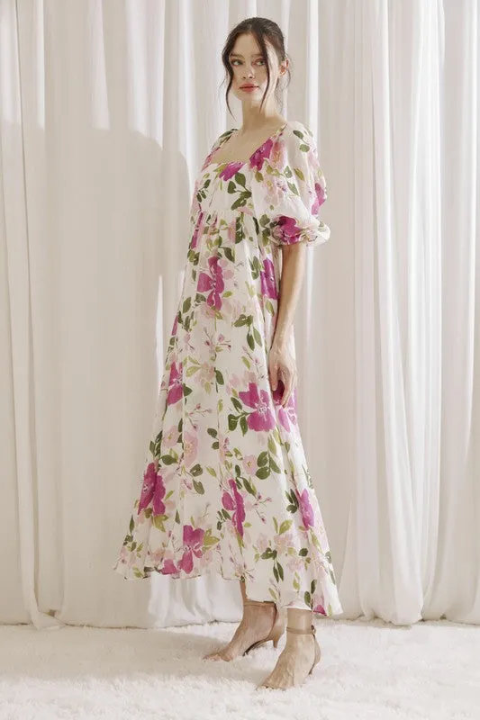 Floral Maxi Baby Doll Dress