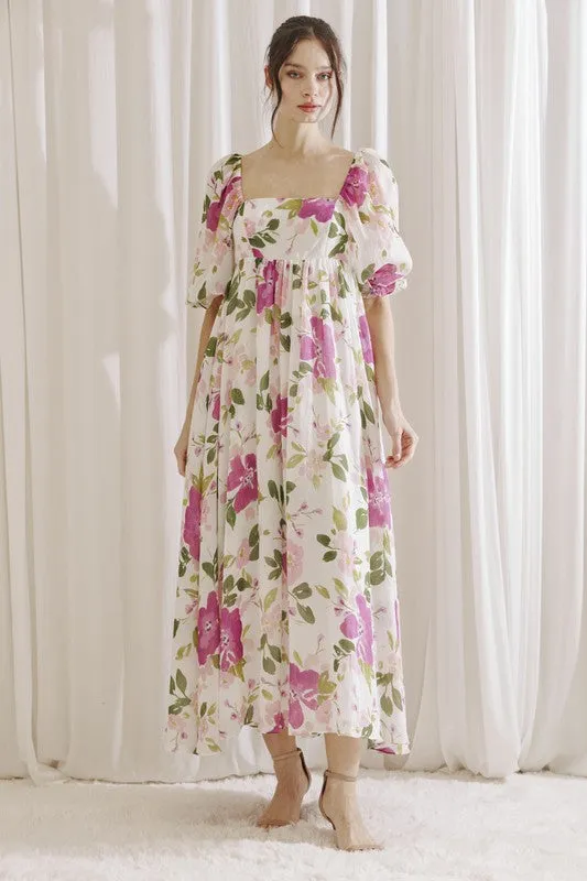 Floral Maxi Baby Doll Dress