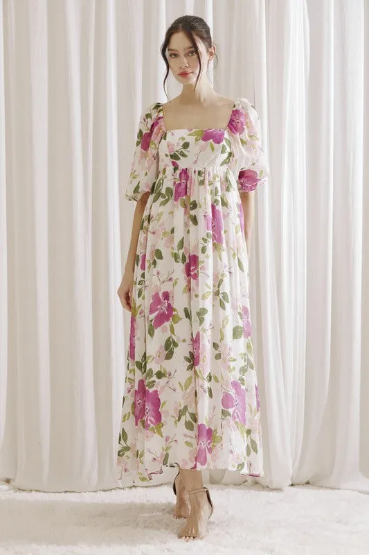 Floral Maxi Baby Doll Dress