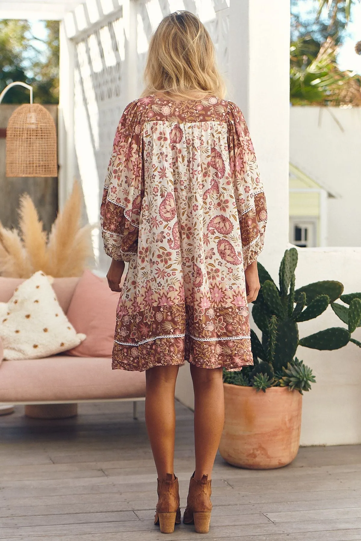 Flower Fields Print Adela Mini Dress