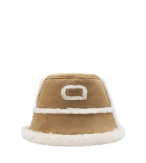 Fluffy Sheepskin Wool Bucket Stacea Hat