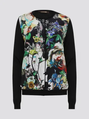 Foliage Ribbed Trim Jacket