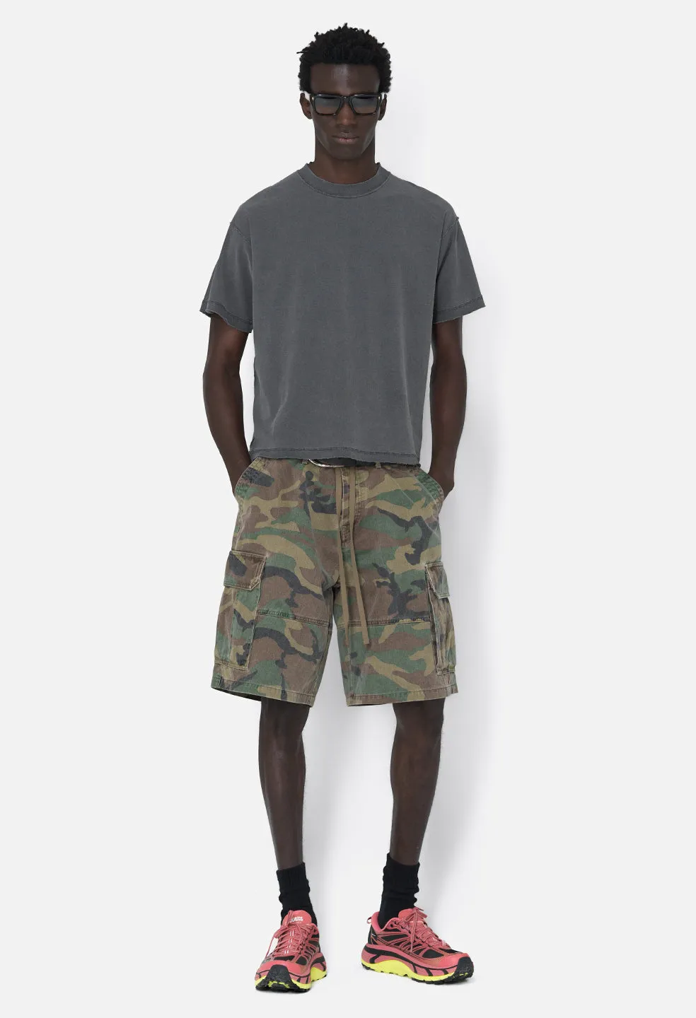 Folsom Reversed Cropped Tee / Vintage Black