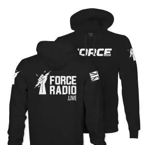 FORCE RADIO WHITE BANNER & BACK HOODIE