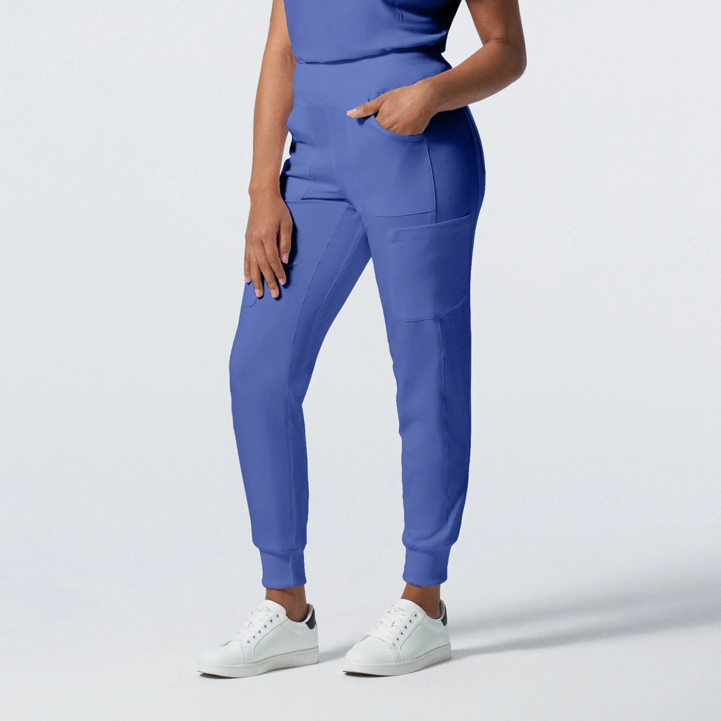 Forward LB401 Women's Jogger Scrub Pants Ceil Blue