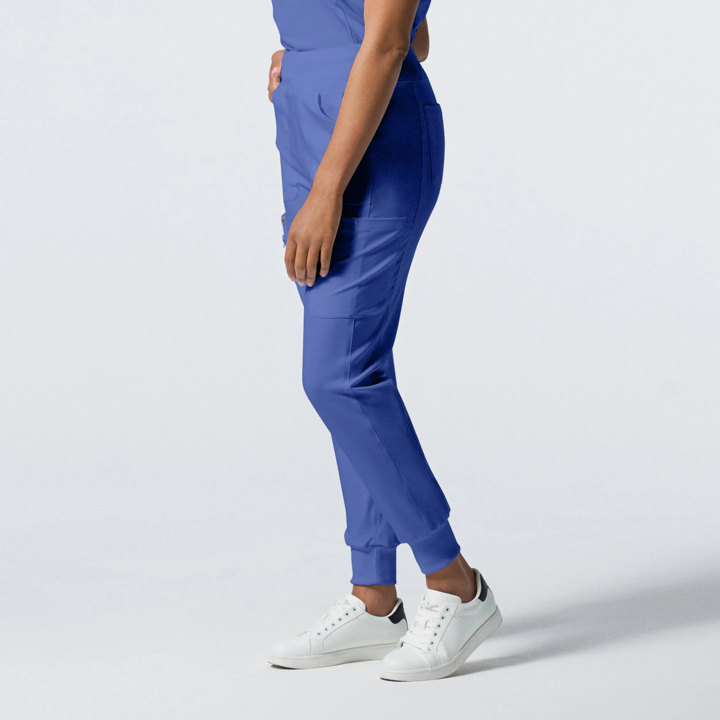 Forward LB401 Women's Jogger Scrub Pants Ceil Blue