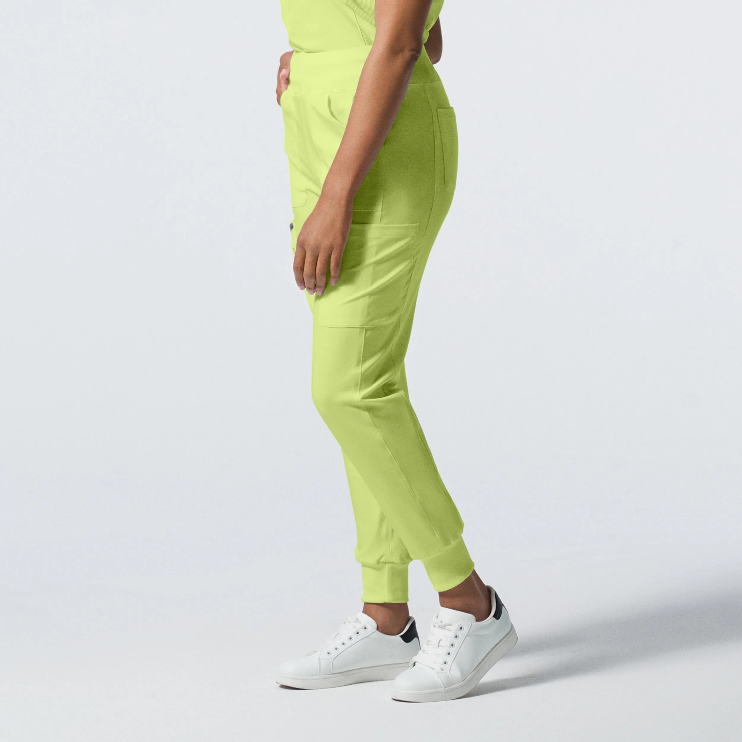 Forward LB401 Women's Jogger Scrub Pants Citron