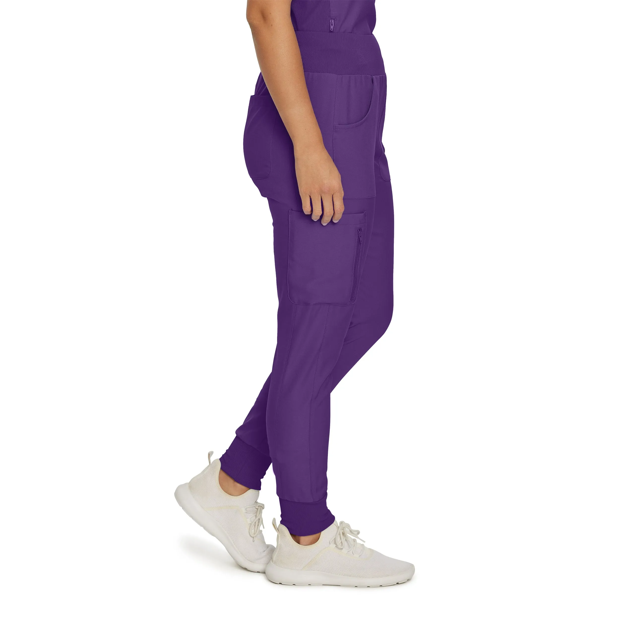 Forward LB401 Women's Jogger Scrub Pants Eggplant