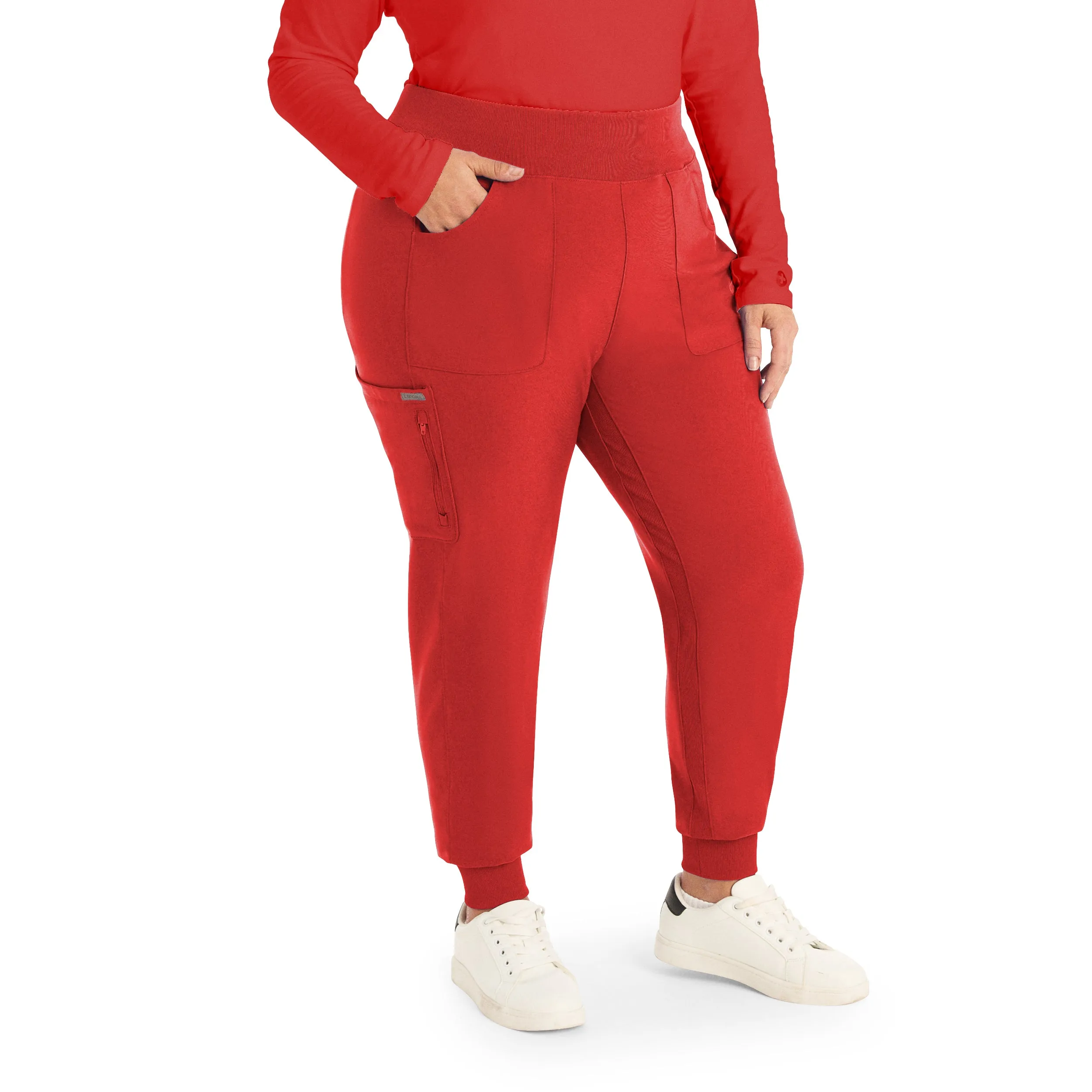 Forward LB401 Women's Jogger Scrub Pants Red