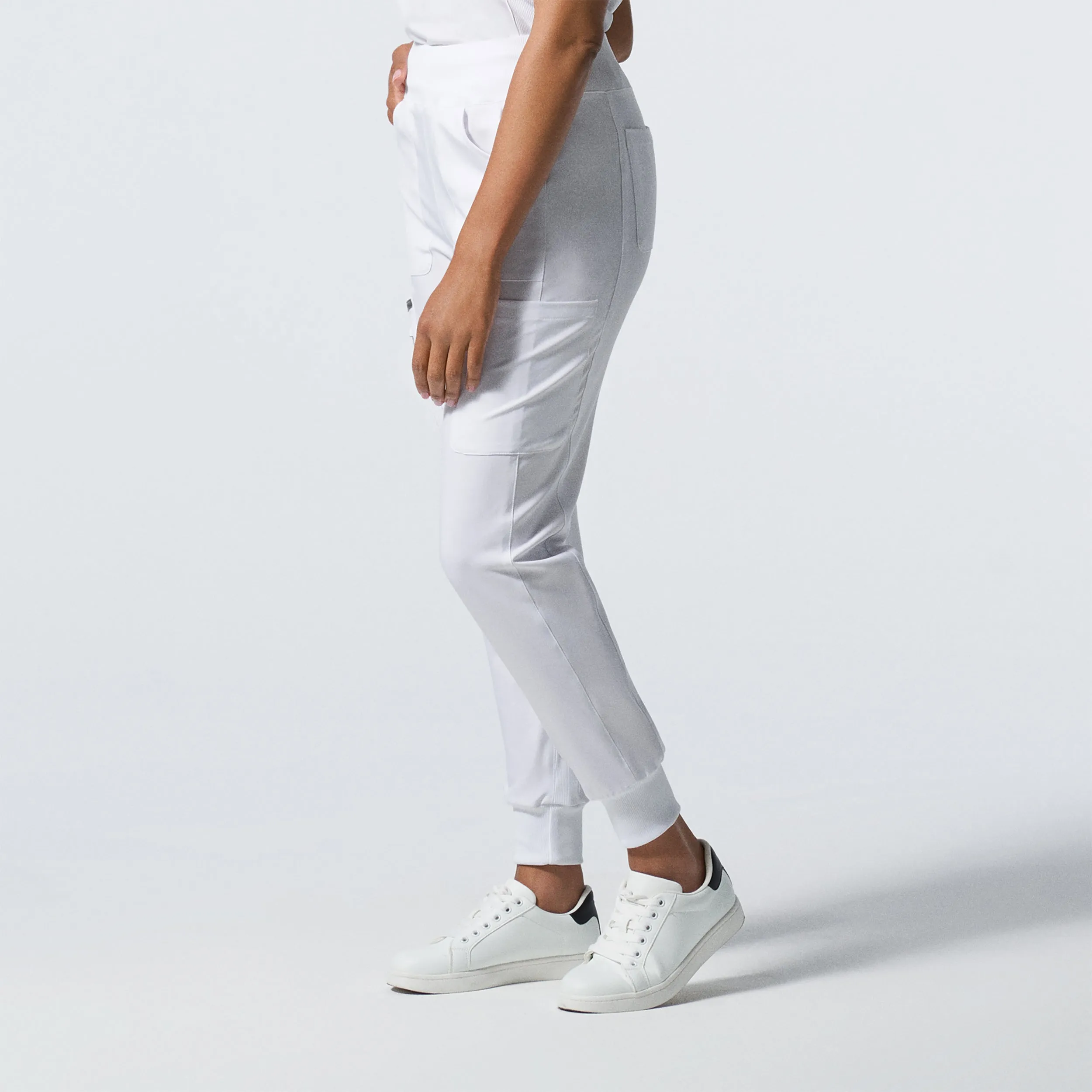 Forward LB401 Women's Jogger Scrub Pants White