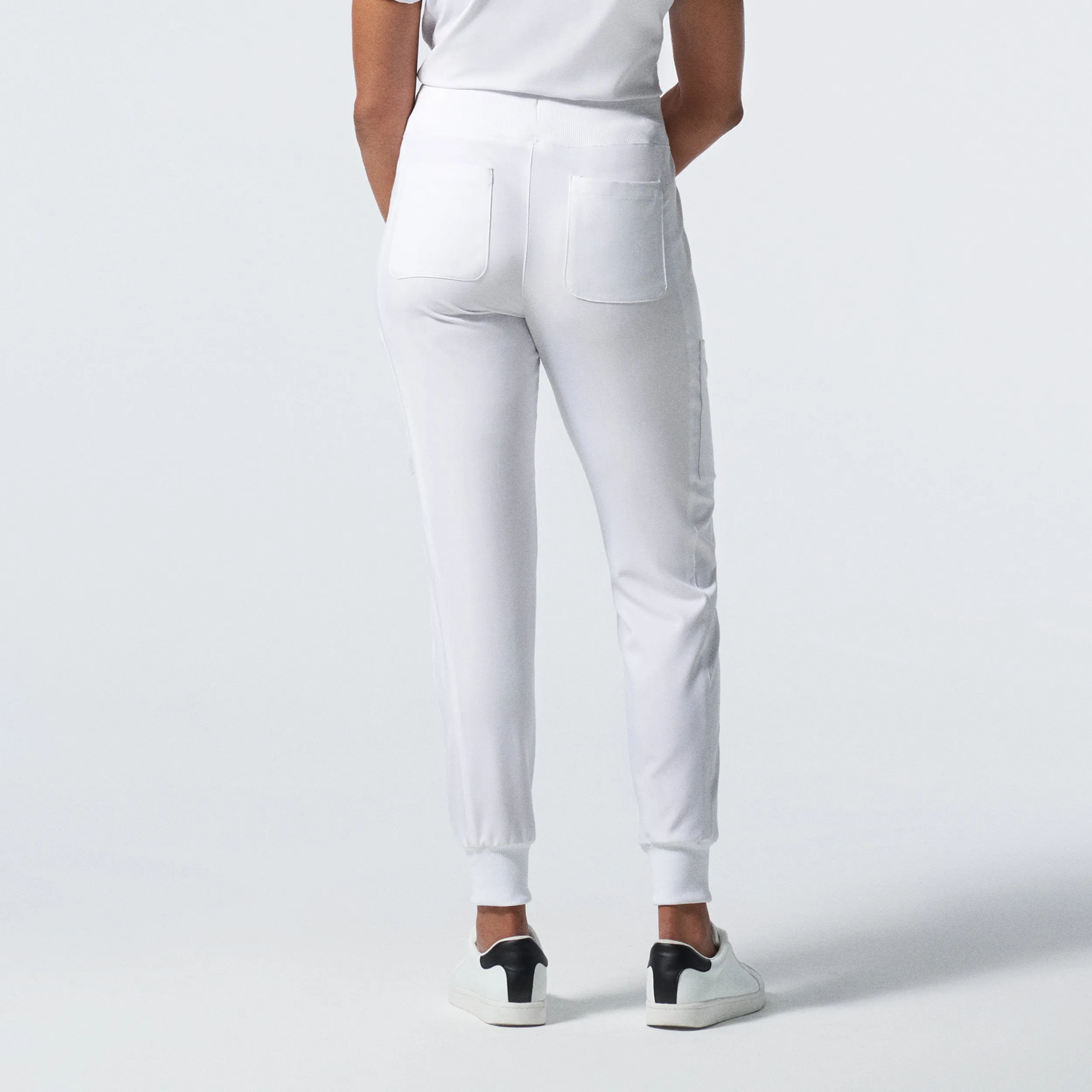 Forward LB401 Women's Jogger Scrub Pants White