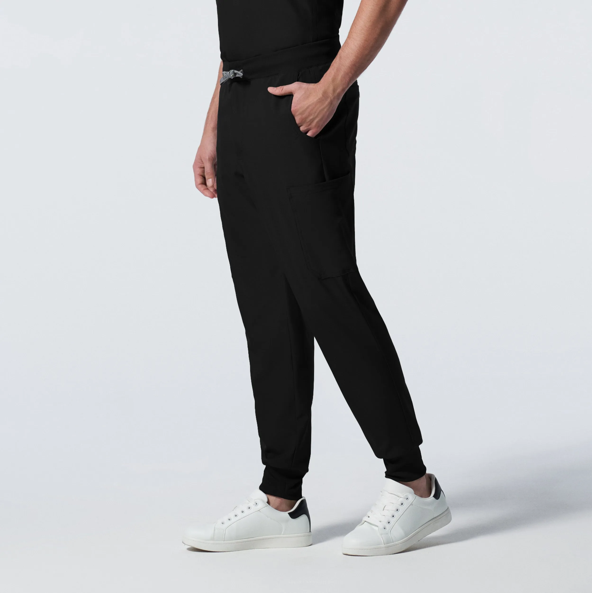 Forward LB409 Men's Jogger Scrub Pants Black