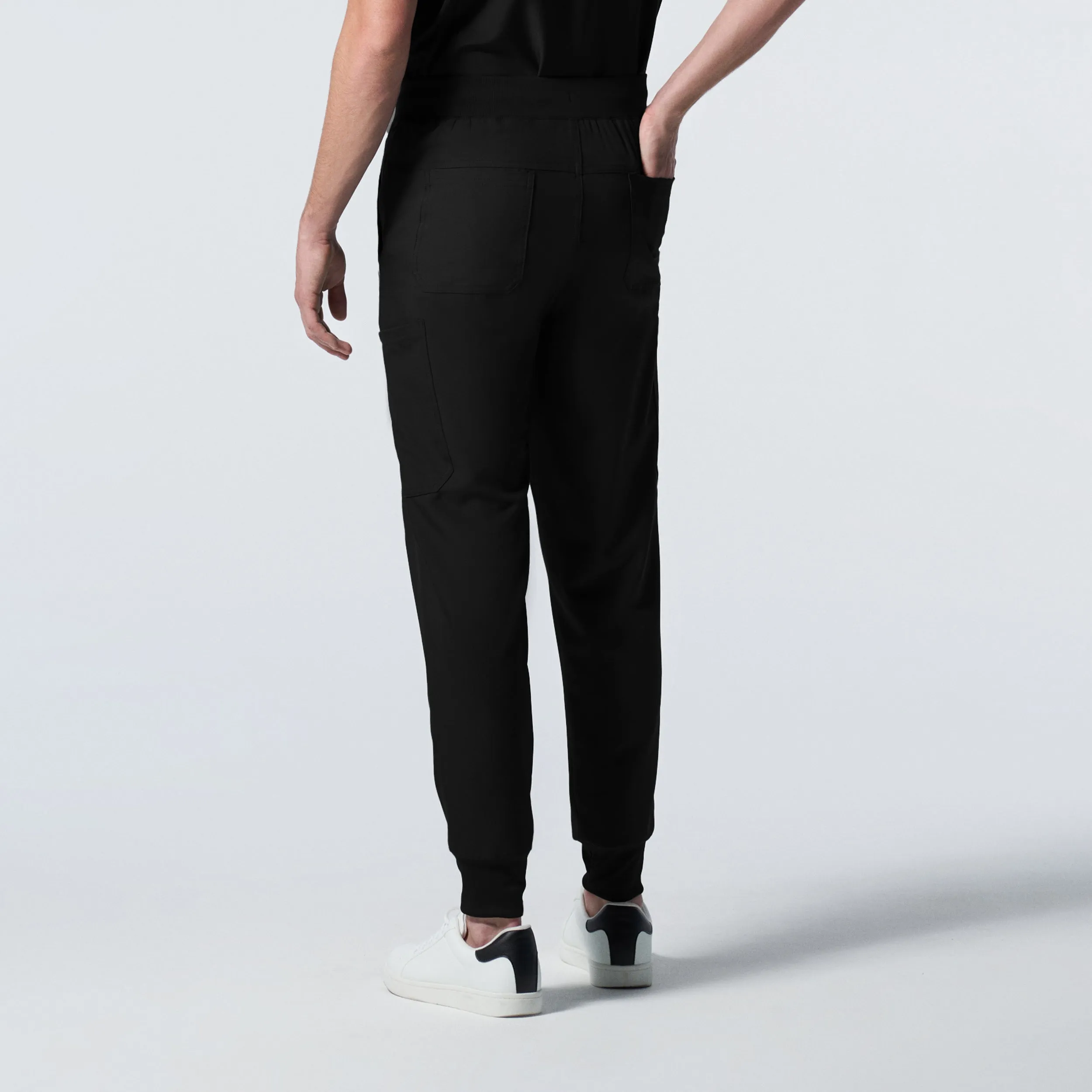 Forward LB409 Men's Jogger Scrub Pants Black