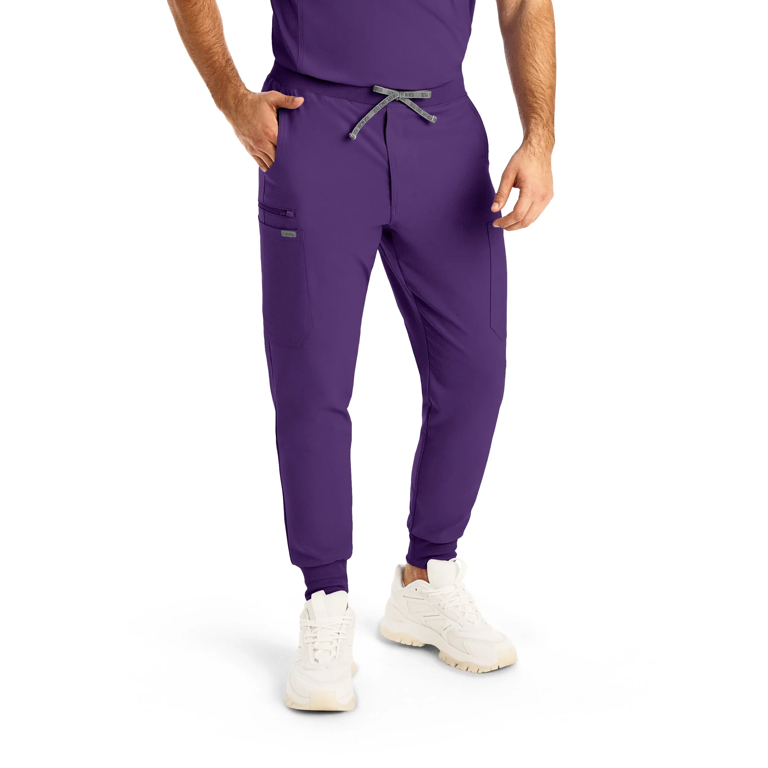 Forward LB409 Men's Jogger Scrub Pants Eggplant