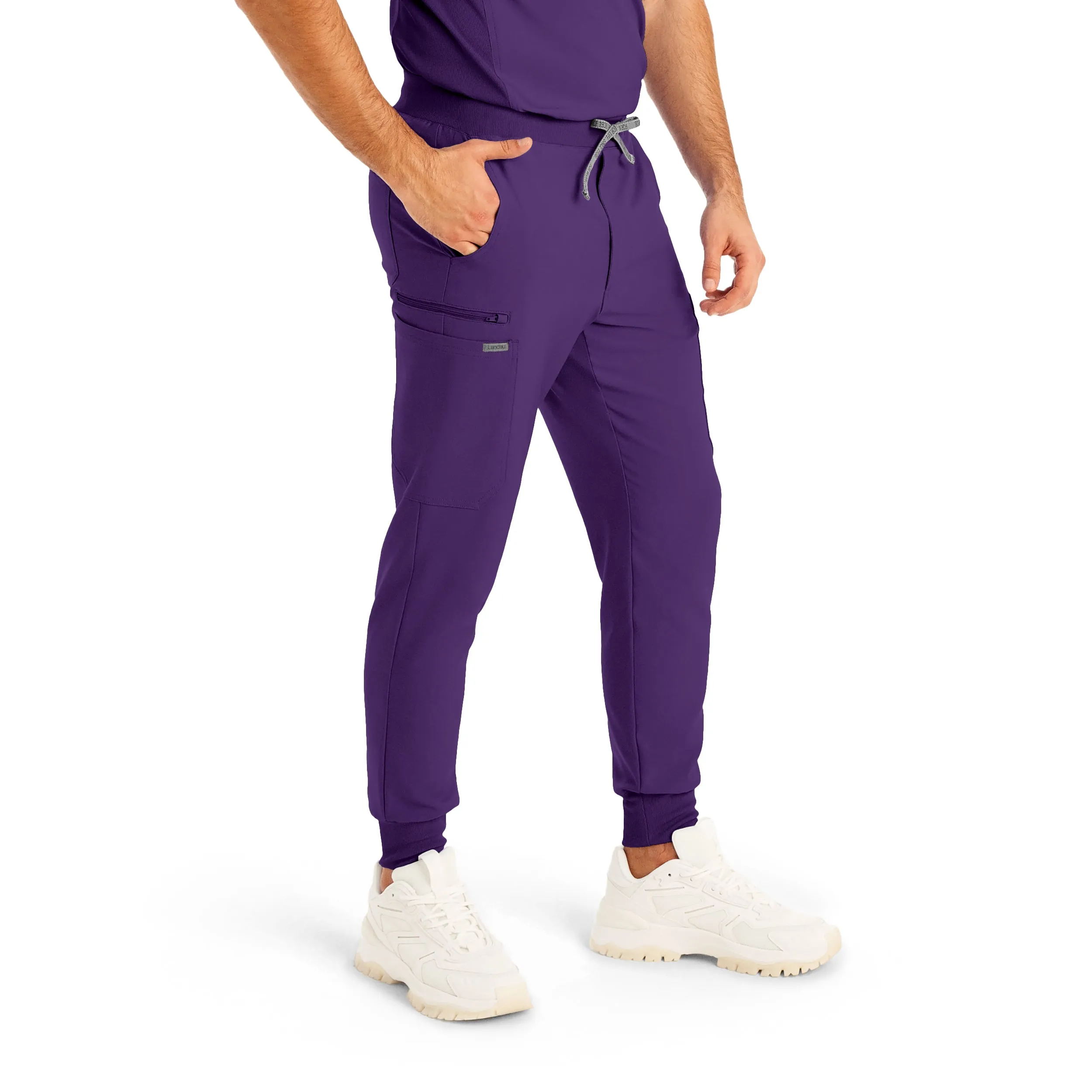 Forward LB409 Men's Jogger Scrub Pants Eggplant
