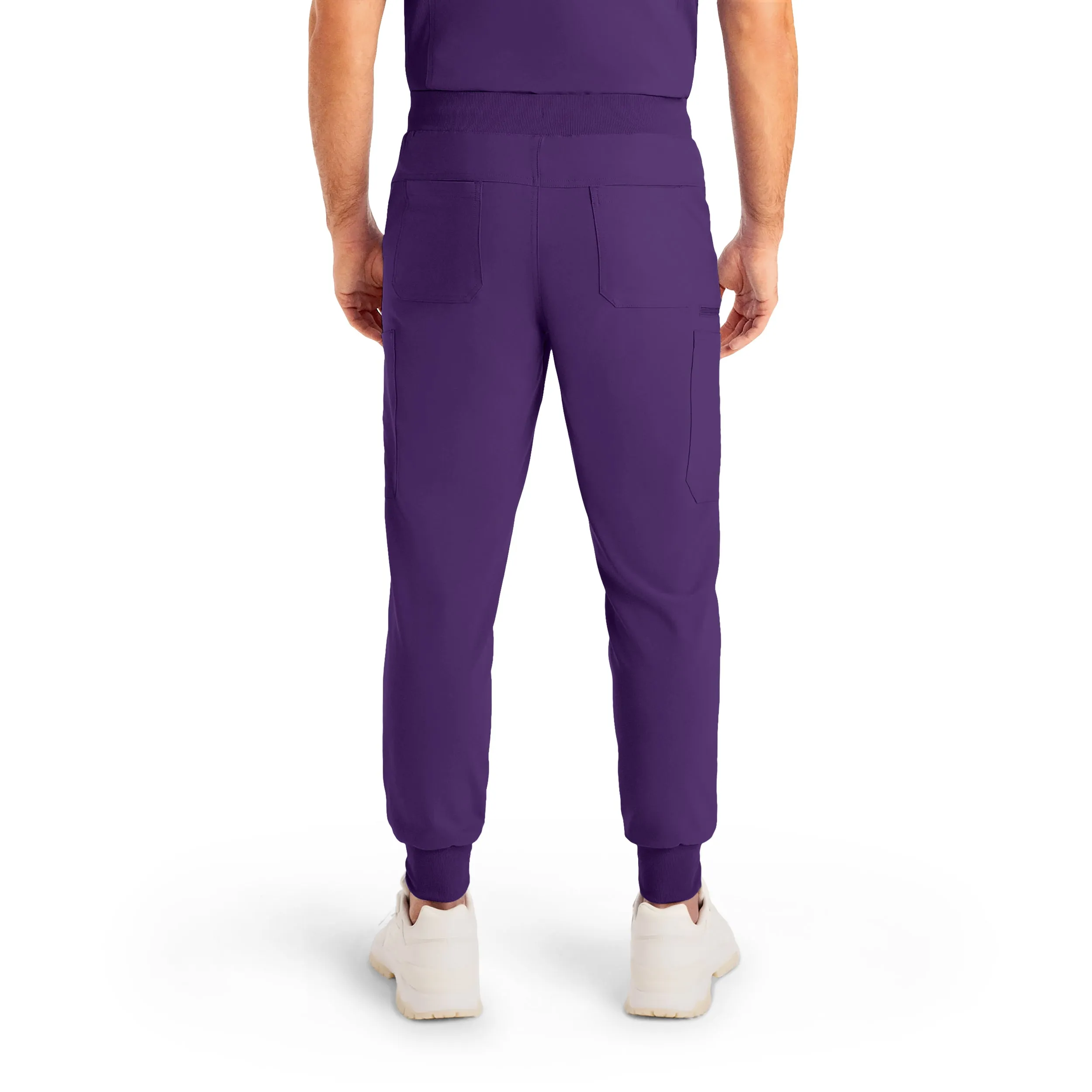 Forward LB409 Men's Jogger Scrub Pants Eggplant
