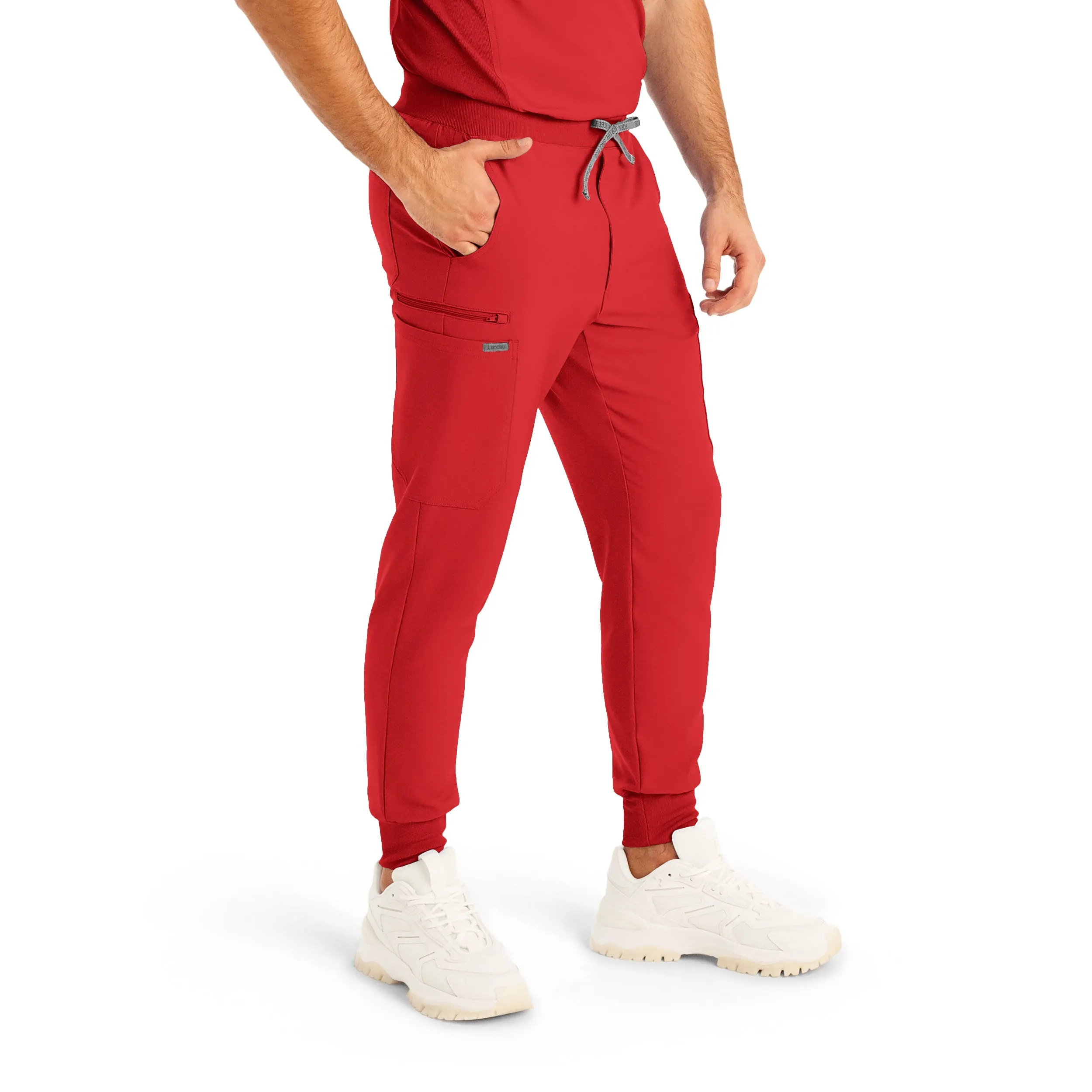 Forward LB409 Men's Jogger Scrub Pants Red
