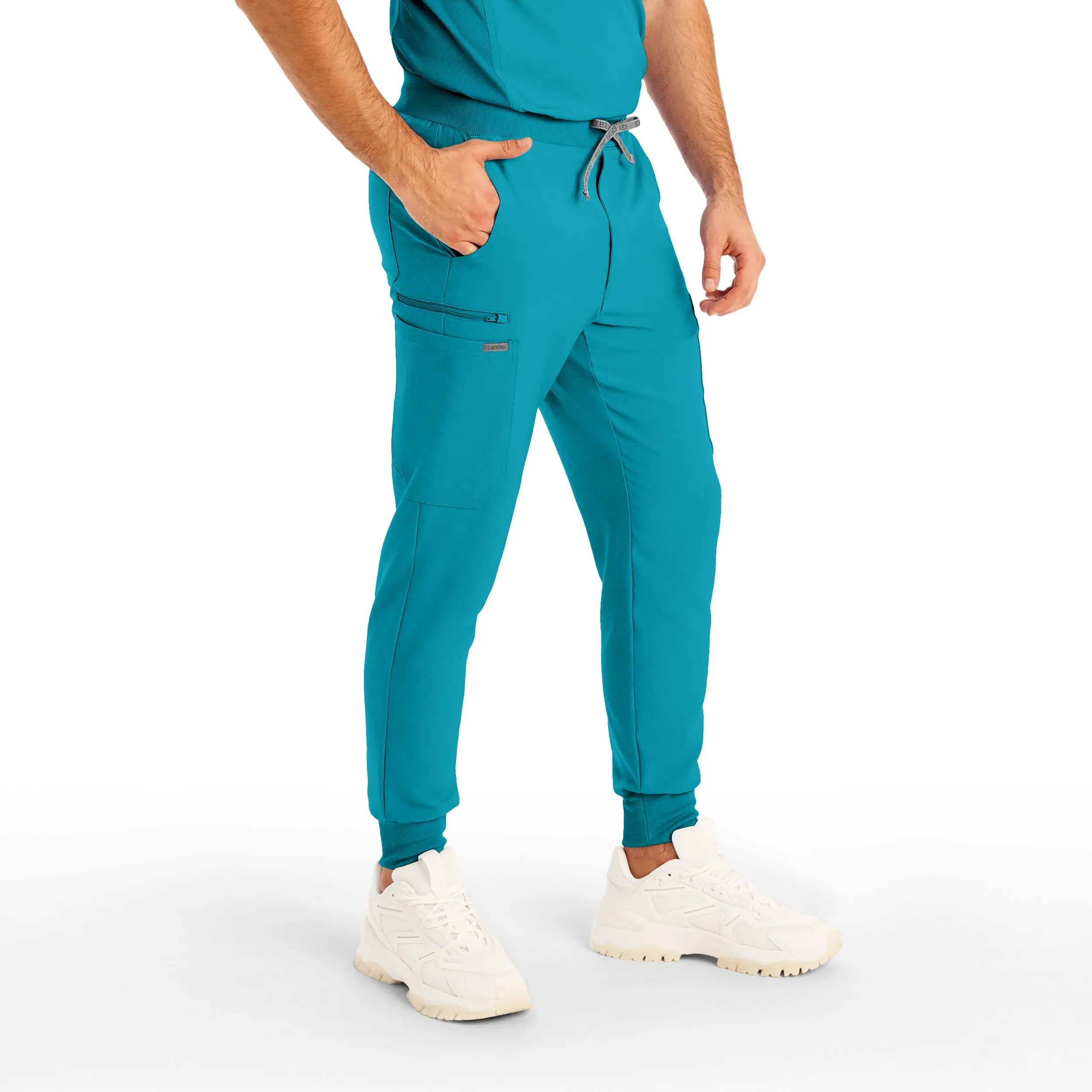 Forward LB409 Men's Jogger Scrub Pants Teal