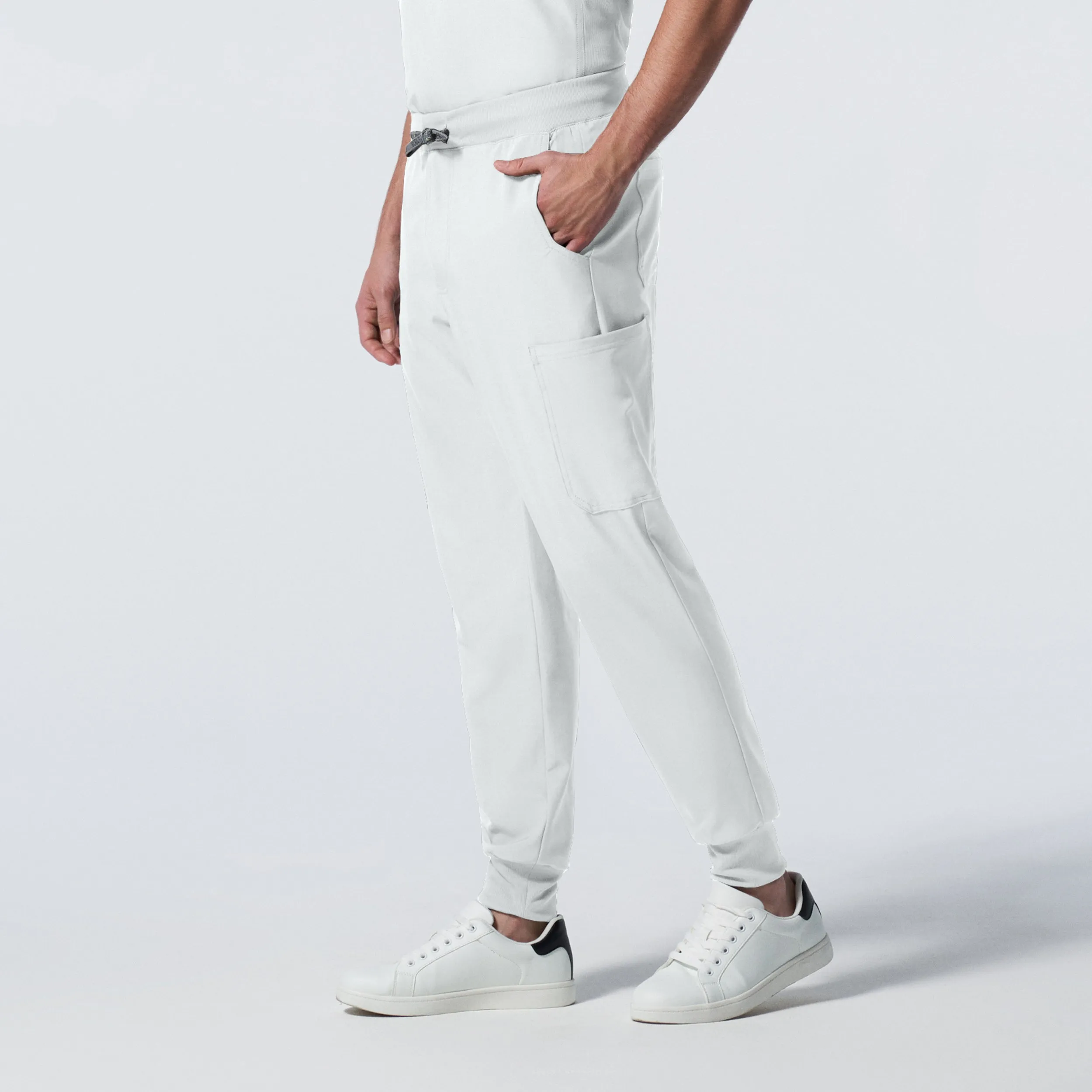 Forward LB409 Men's Jogger Scrub Pants White