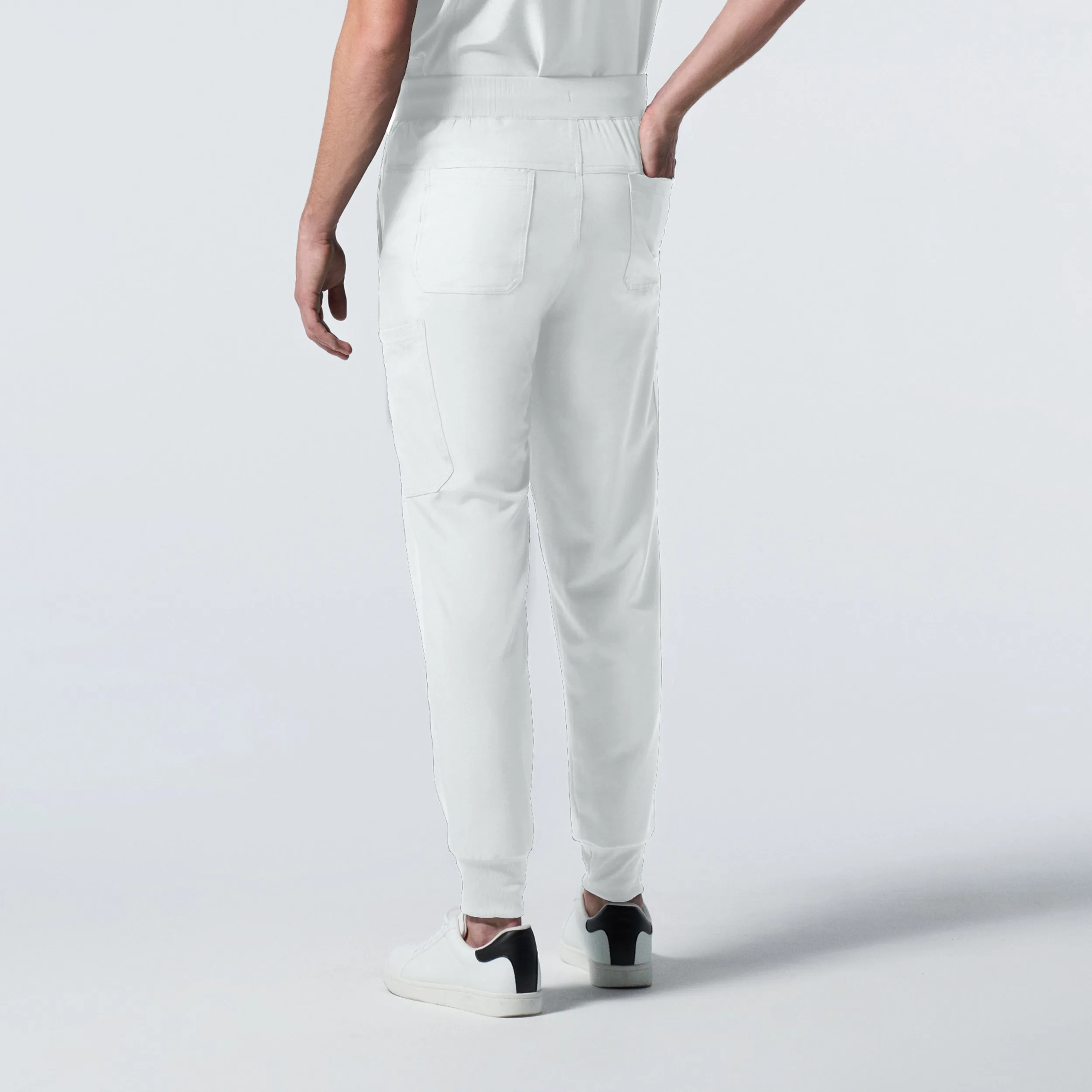 Forward LB409 Men's Jogger Scrub Pants White