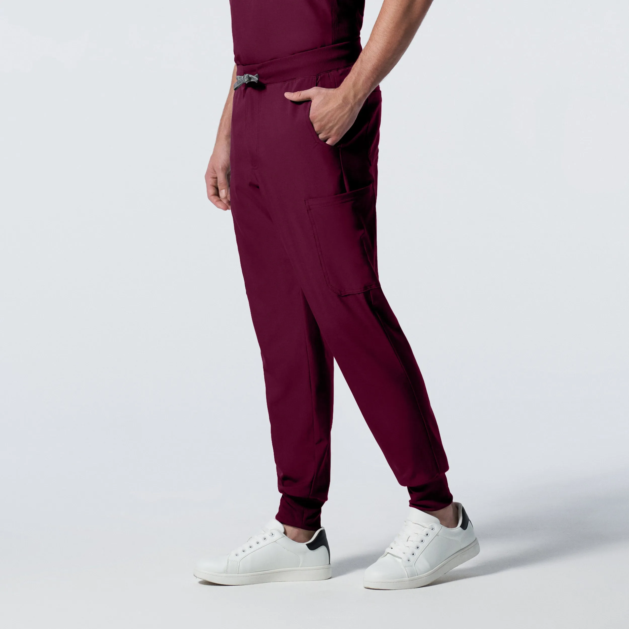 Forward LB409 Men's Jogger Scrub Pants Wine