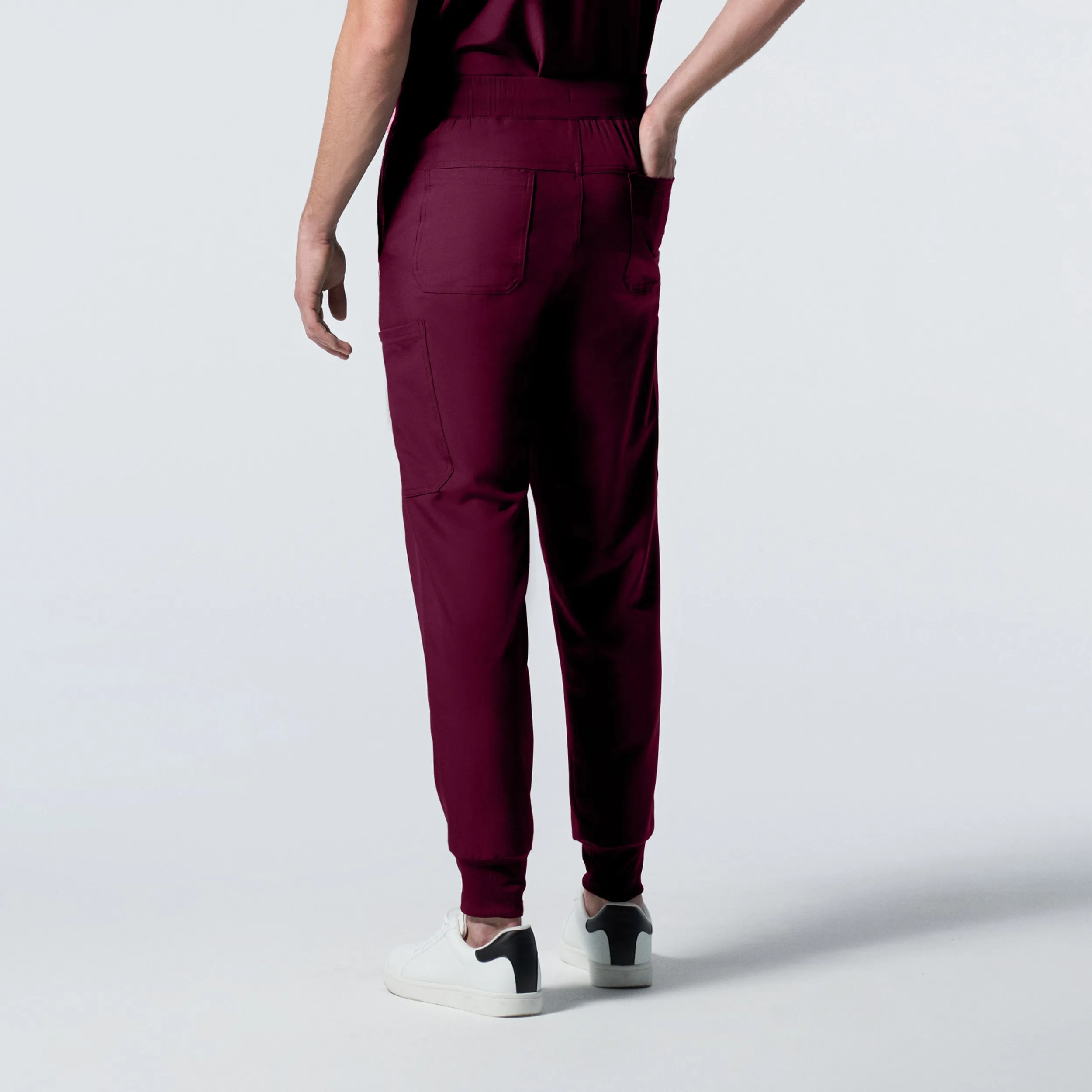 Forward LB409 Men's Jogger Scrub Pants Wine