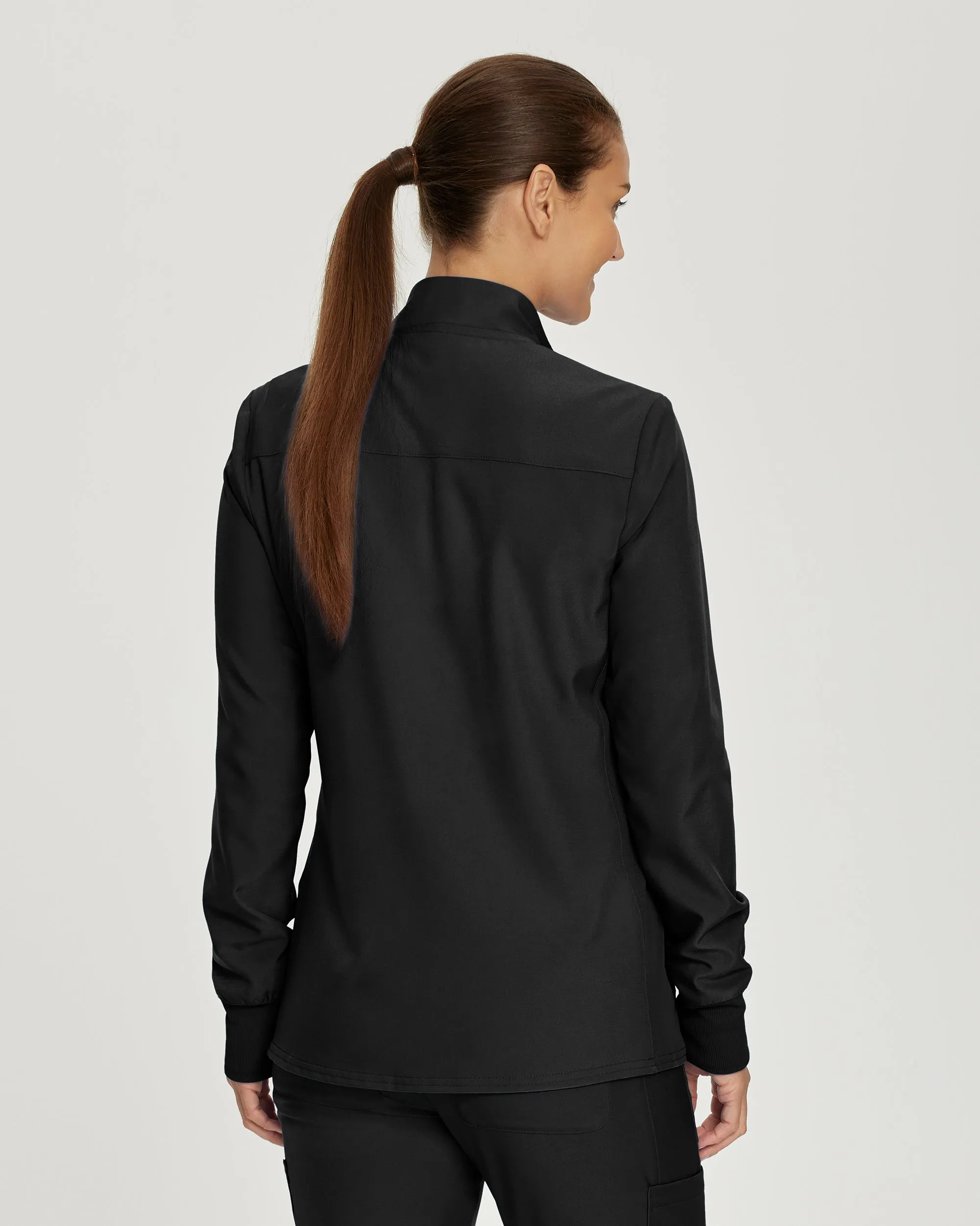 Forward LJ700 Women's 3 Pocket Scrub Jacket Black