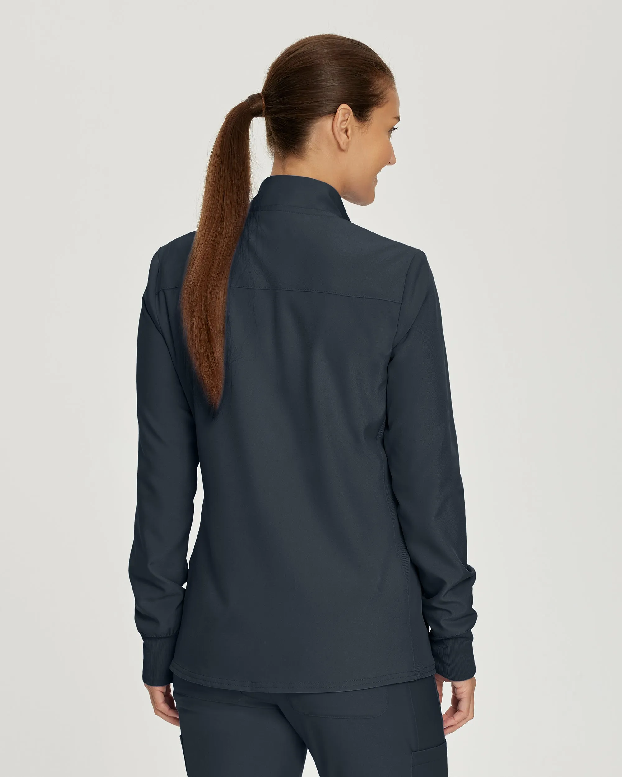 Forward LJ700 Women's 3 Pocket Scrub Jacket Pewter