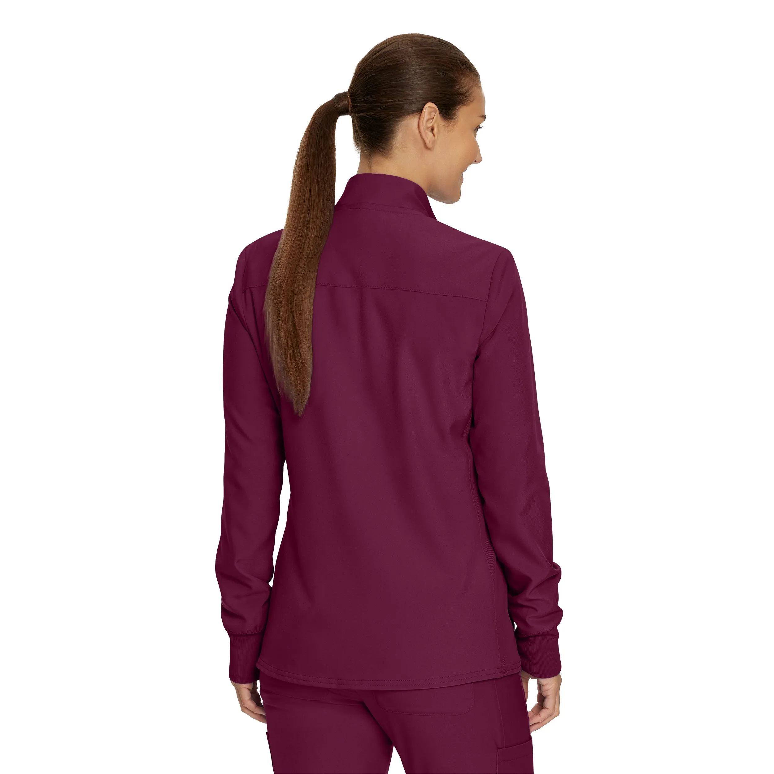 Forward LJ700 Women's 3 Pocket Scrub Jacket Wine