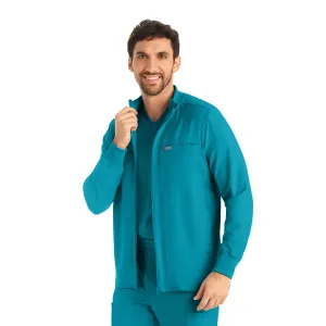 Forward LJ703 Men's 3 Pocket Scrub Jacket Teal