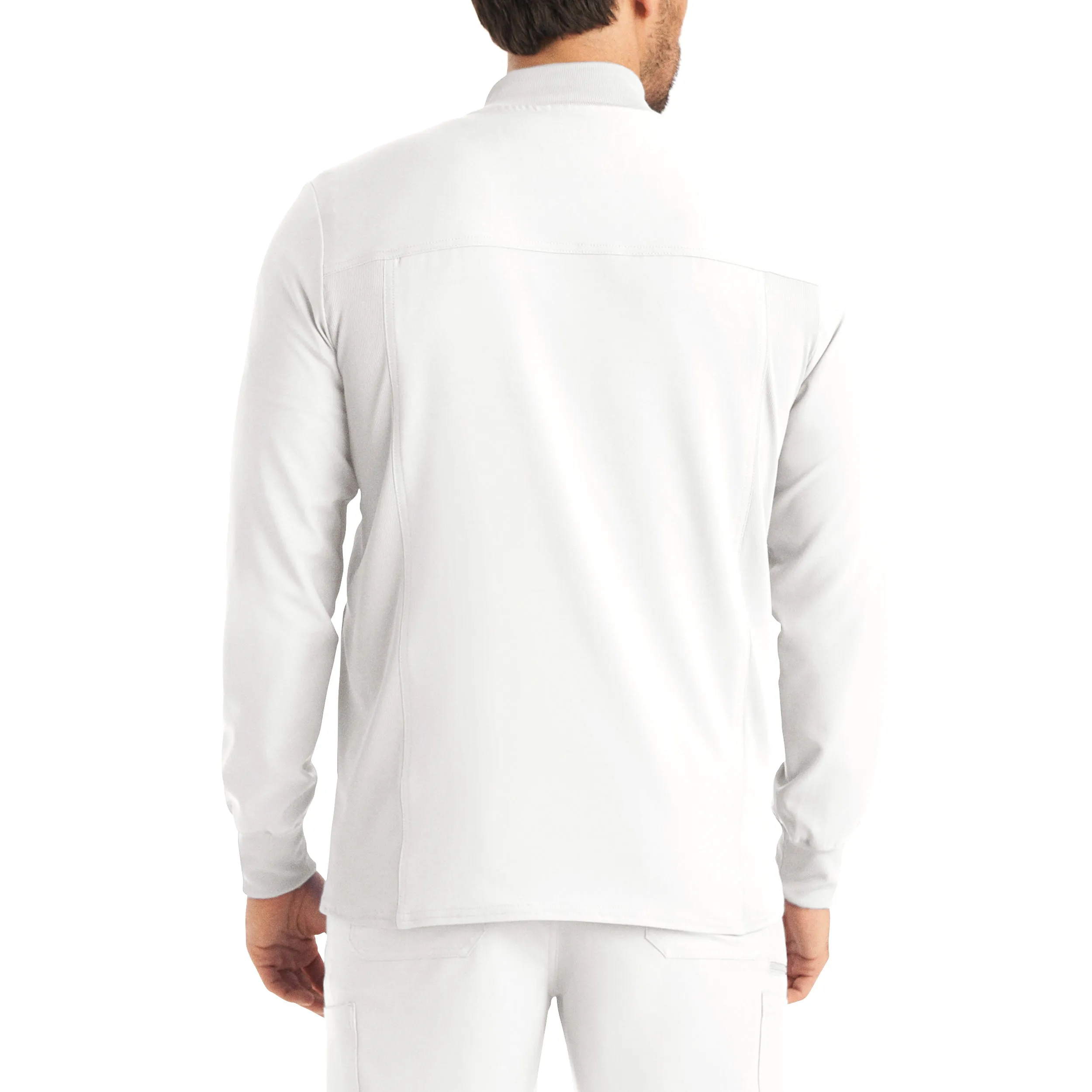 Forward LJ703 Men's 3 Pocket Scrub Jacket White