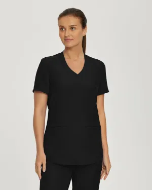Forward LT100 Women's 3 Pocket V Neck Scrub Top Black