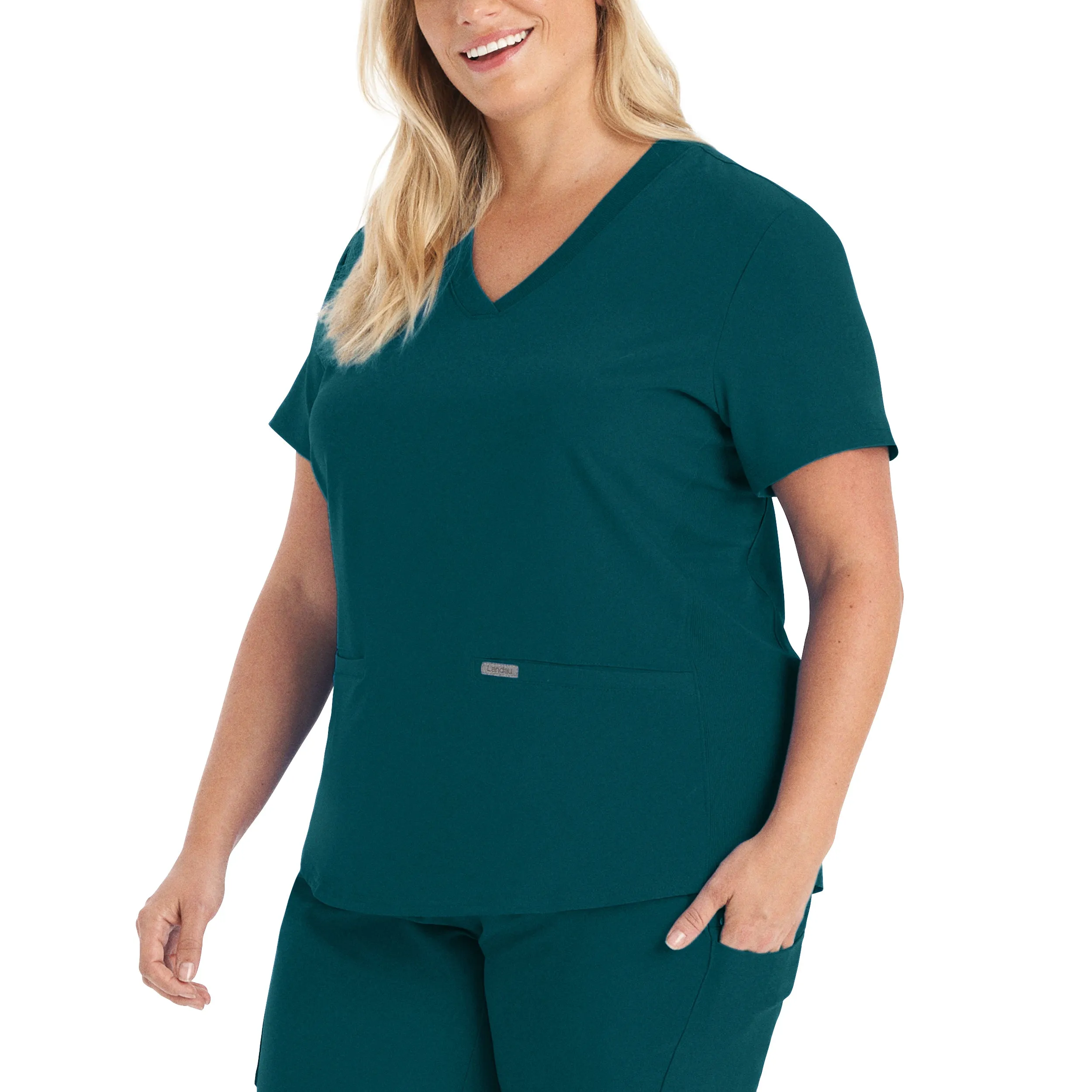 Forward LT100 Women's 3 Pocket V Neck Scrub Top Caribbean