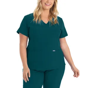 Forward LT100 Women's 3 Pocket V Neck Scrub Top Caribbean
