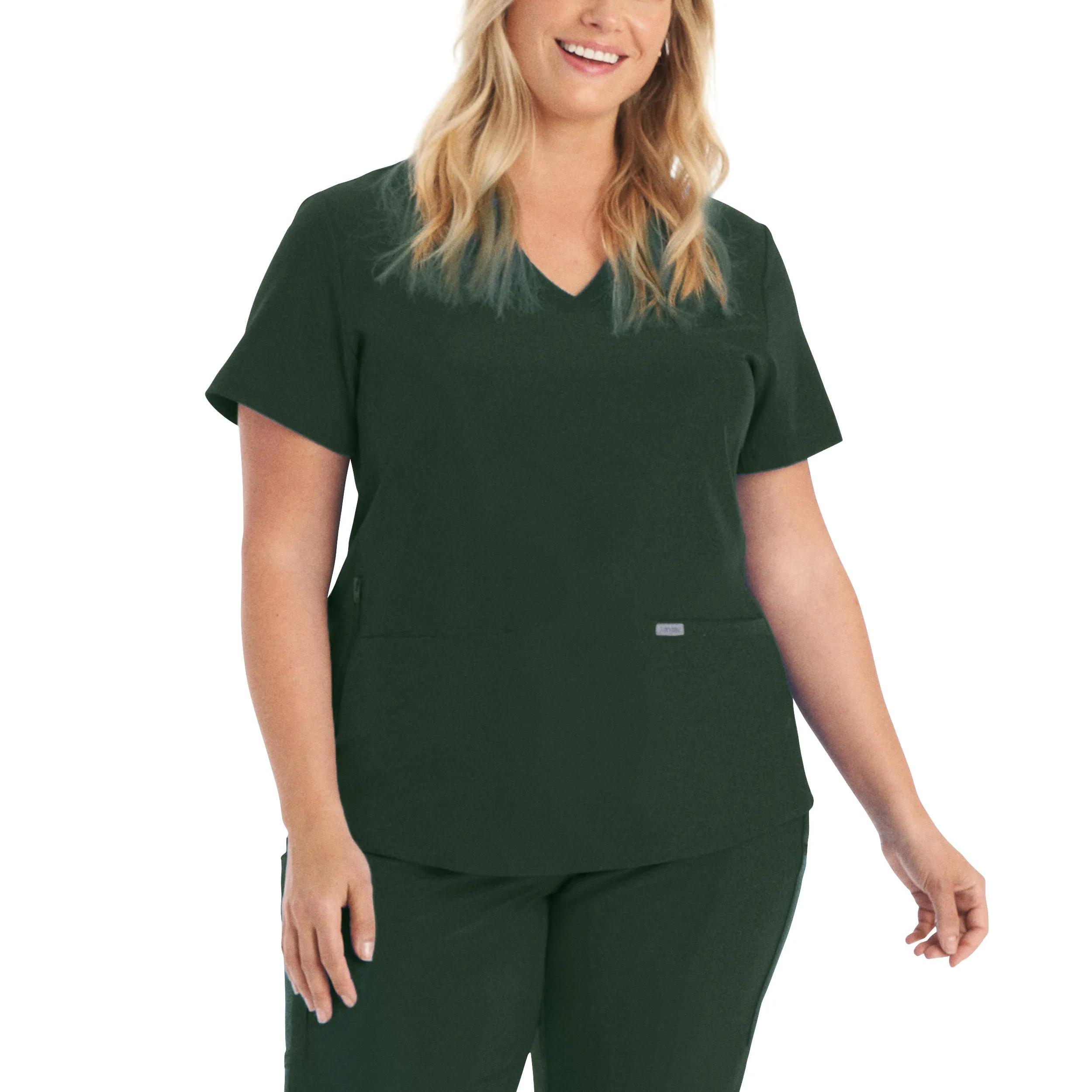Forward LT100 Women's 3 Pocket V Neck Scrub Top Mountain View