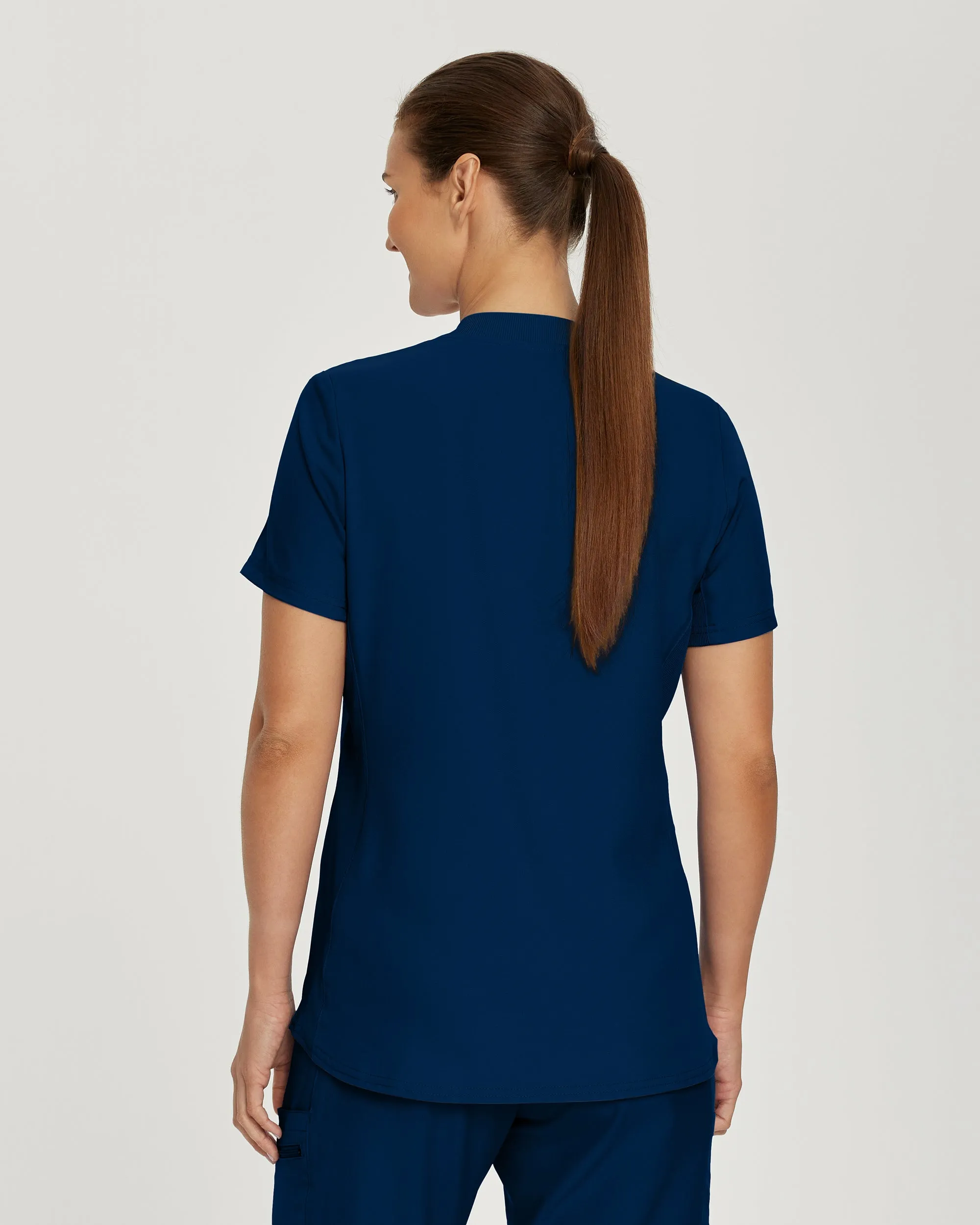 Forward LT100 Women's 3 Pocket V Neck Scrub Top Navy
