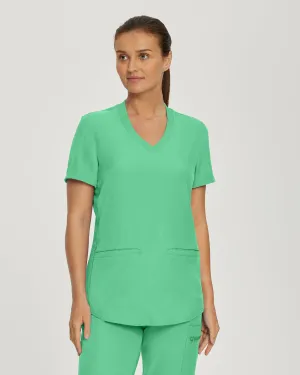 Forward LT100 Women's 3 Pocket V Neck Scrub Top Nu Green