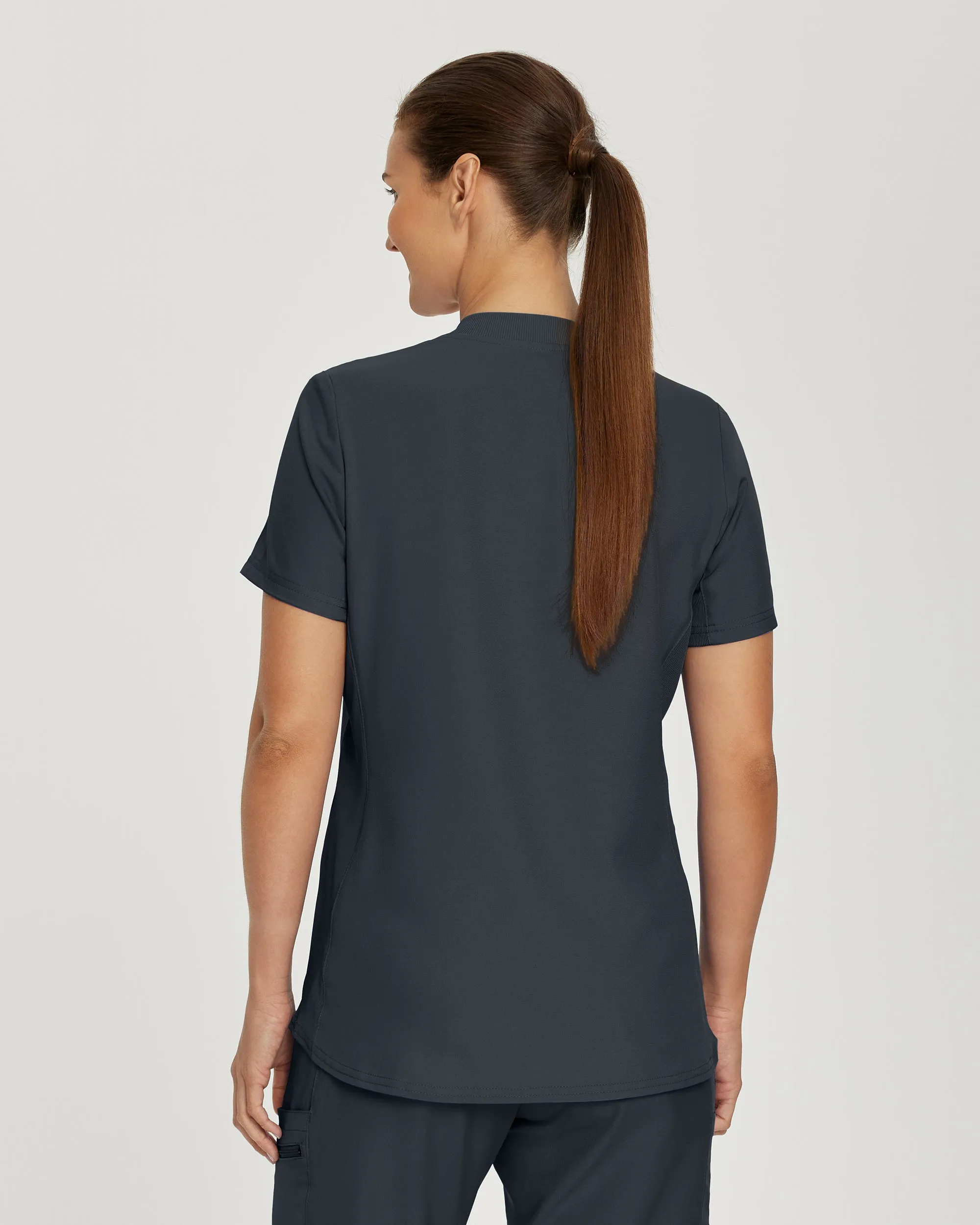 Forward LT100 Women's 3 Pocket V Neck Scrub Top Pewter