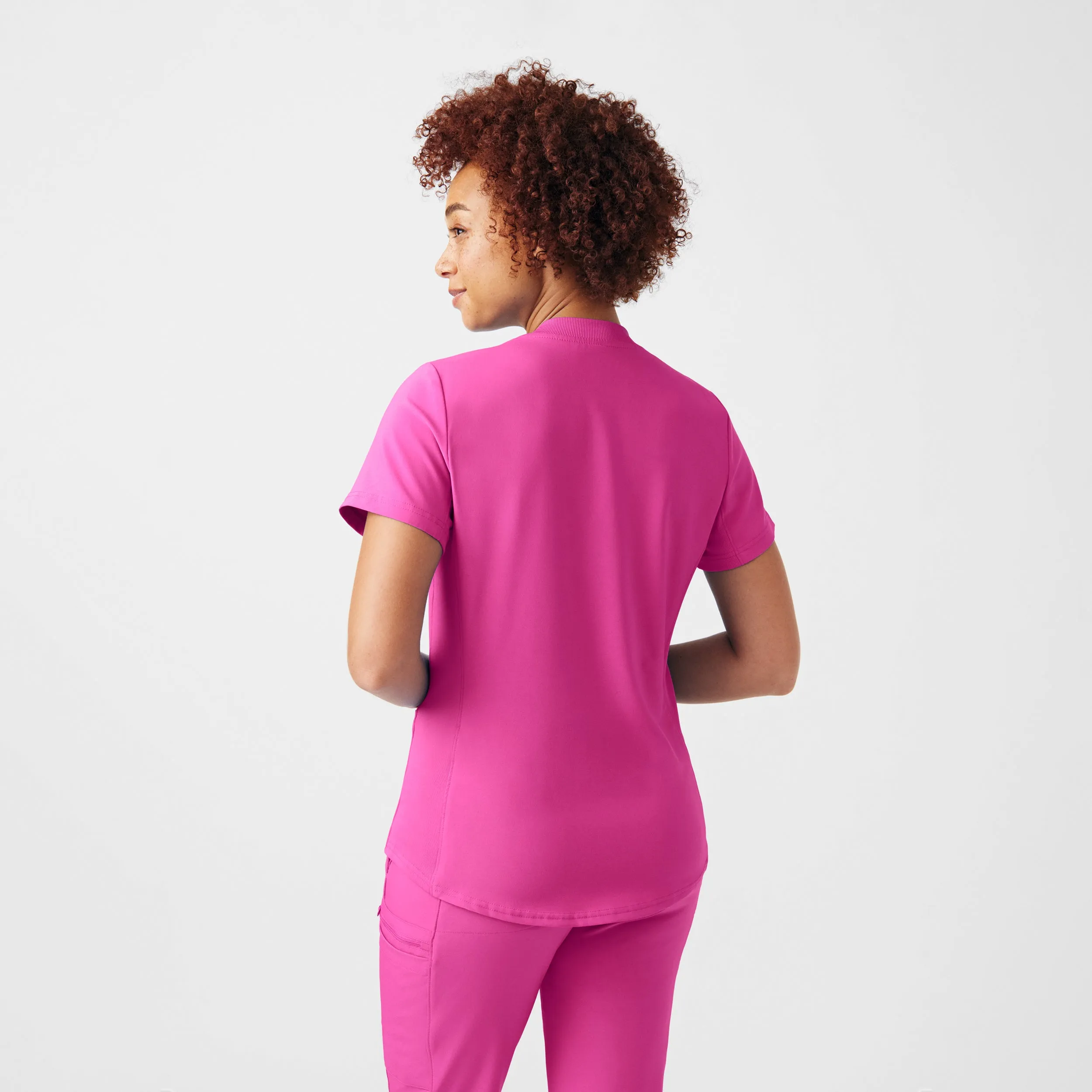 Forward LT100 Women's 3 Pocket V Neck Scrub Top Rose Violet