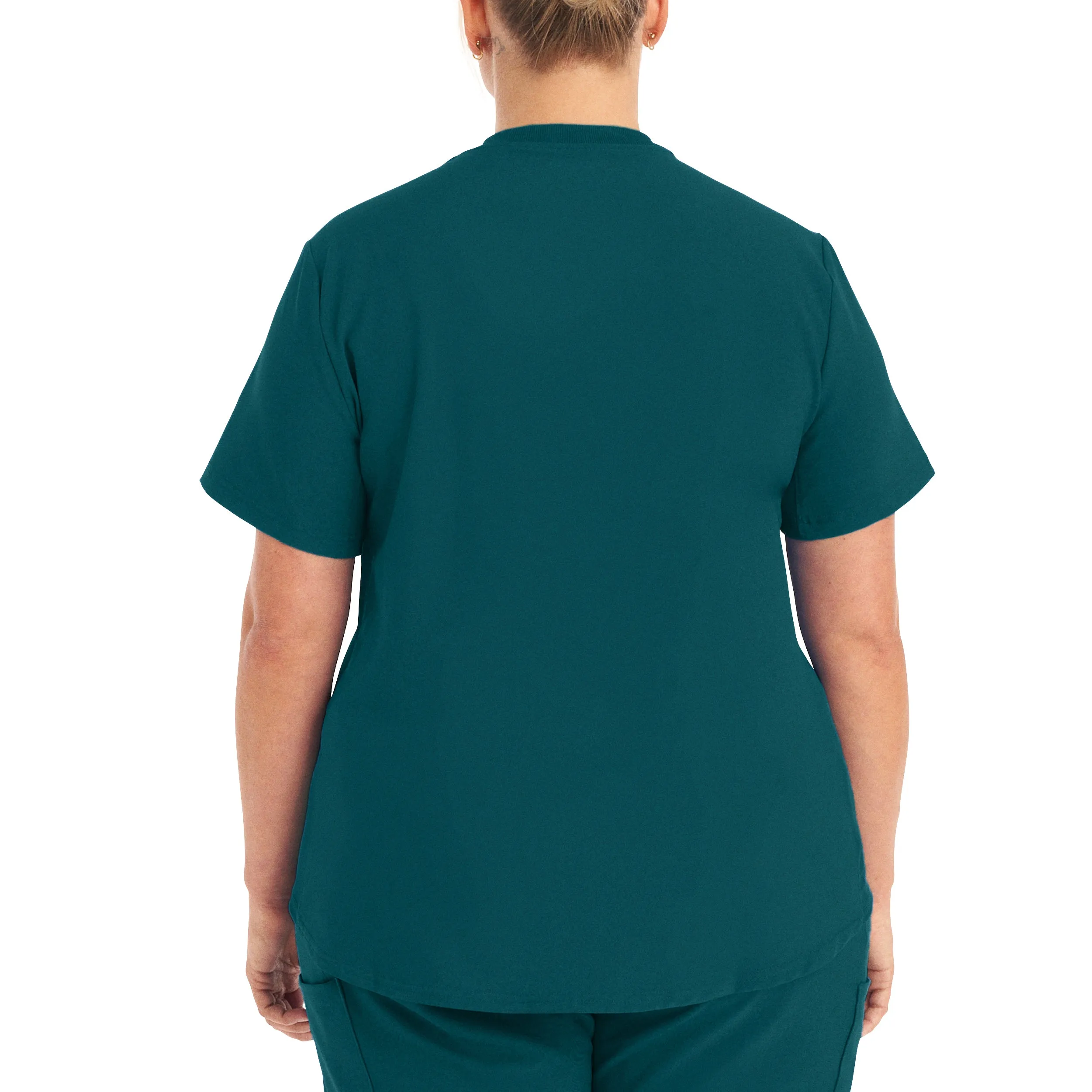 Forward LT101 Women's 2 Pocket V Neck Scrub Top Caribbean